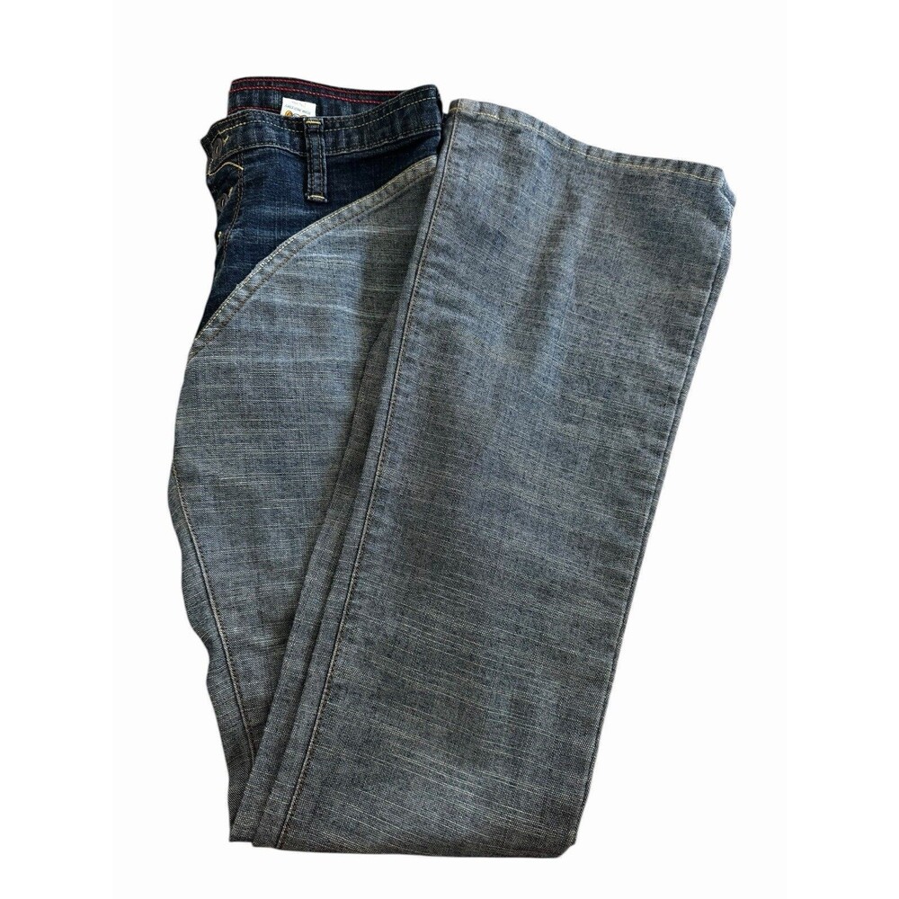 Vintage Y2K Von Dutch Jeans Women’s 26 Two Tone Low Rise Chaps Style Western - Picture 5 of 15